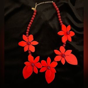Kate spade resin floral statement necklace